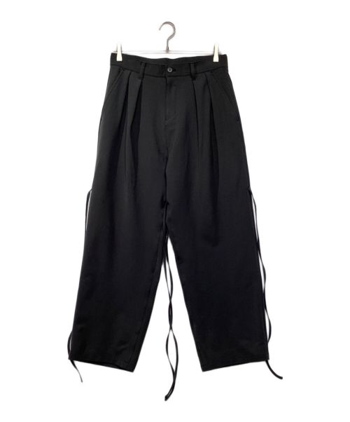 SHAREEF（シャリーフ）SHAREEF (シャリーフ) DOUBLE CLOTH WIDE PANTS ダブルクロスワイドパンツ ブラック サイズ:1の古着・服飾アイテム