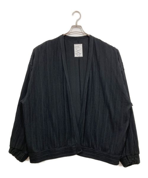 SHAREEF（シャリーフ）SHAREEF (シャリーフ) RIPPLE STRIPE CARDIGAN ブラック サイズ:1の古着・服飾アイテム