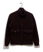 HARRIS WHARF LONDONハリスワーフロンドン）の古着「Fleece Snap Button Closure Jacket」｜ワインレッド