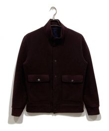 HARRIS WHARF LONDON（ハリスワーフロンドン）の古着「Fleece Snap Button Closure Jacket」｜ワインレッド