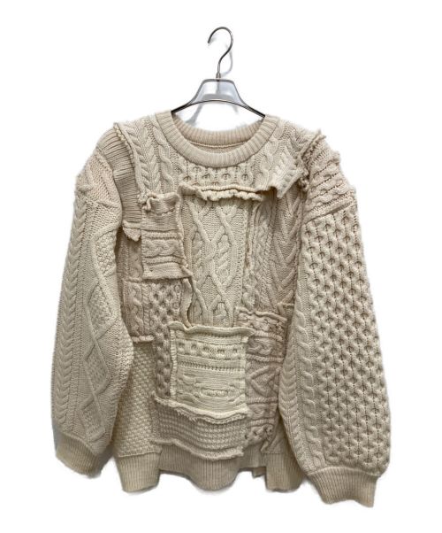 stein（シュタイン）stein (シュタイン) OVERSIZED INTERLACED CABLE KNIT ベージュ サイズ:3の古着・服飾アイテム