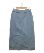 BLUEBIRD BOULEVARDブルーバードブルバード）の古着「Recycled Bishou Wool Tight Skirt」｜ライトブルー