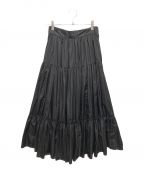 PRADAプラダ）の古着「Re-Nylon light full tiered skirt　フルスカート」｜ブラック