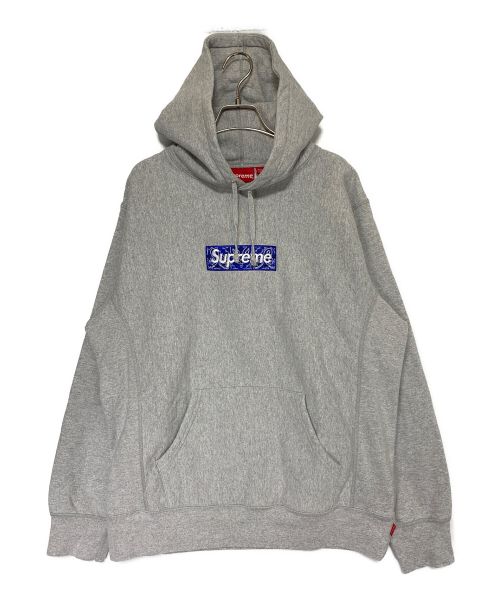 SUPREME（シュプリーム）SUPREME (シュプリーム) Bandana Box Logo Hooded Sweatshirt グレー サイズ:Lの古着・服飾アイテム