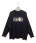 MM6 Maison Margiela（エムエムシックス メゾンマルジェラ）の古着「ロゴロングスリーブTシャツ」｜ブラック