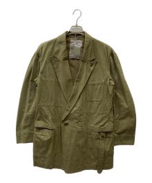 Y's（ワイズ）の古着「COTTON TWILL 7 POCKET WORK JACKET」｜カーキ