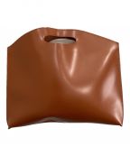 PELULU.TOKYOペルル トウキョウ）の古着「Flat minimal leather bag」｜ブラウン