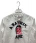 中古・古着 A BATHING APE (アベイシングエイプ) COLLEGE SHIRT ONEPIECE L ホワイト サイズ:XS：6800円