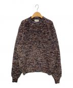 artensアーテンス）の古着「Print Dye Yarn Crew Neck Pullover」｜ブラウン