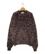 artensアーテンス）の古着「Print Dye Yarn Crew Neck Pullover」｜ブラウン