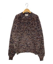 artens（アーテンス）の古着「Print Dye Yarn Crew Neck Pullover」｜ブラウン