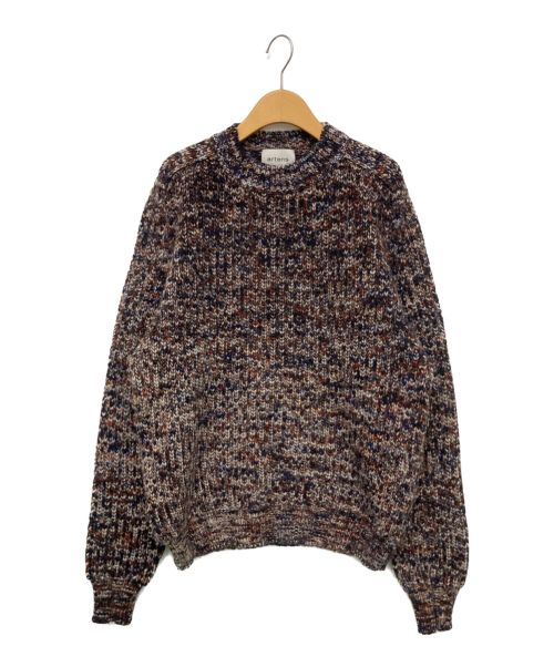 artens（アーテンス）artens (アーテンス) Print Dye Yarn Crew Neck Pullover ブラウン サイズ:5の古着・服飾アイテム