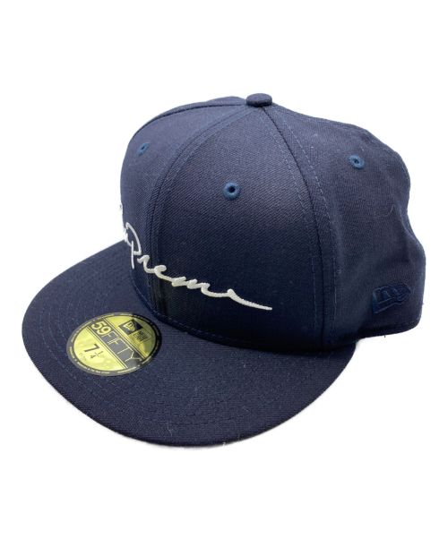 SUPREME（シュプリーム）SUPREME (シュプリーム) New Era (ニューエラ) Classic Script New Era Cap ネイビー サイズ:7 1/4の古着・服飾アイテム