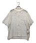 UNUSED（アンユーズド）の古着「Short-sleeve open collar gourd pattern mesh shirt」｜ホワイト