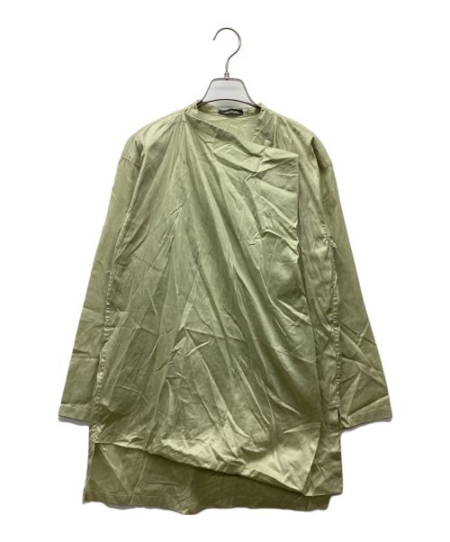 ISSEY MIYAKE（イッセイミヤケ）ISSEY MIYAKE (イッセイミヤケ) ドレープブラウス 黄緑 サイズ:9の古着・服飾アイテム