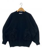 Mame Kurogouchiマメクロゴウチ）の古着「Oversized Embroidered Sweatshirt」｜ブラック