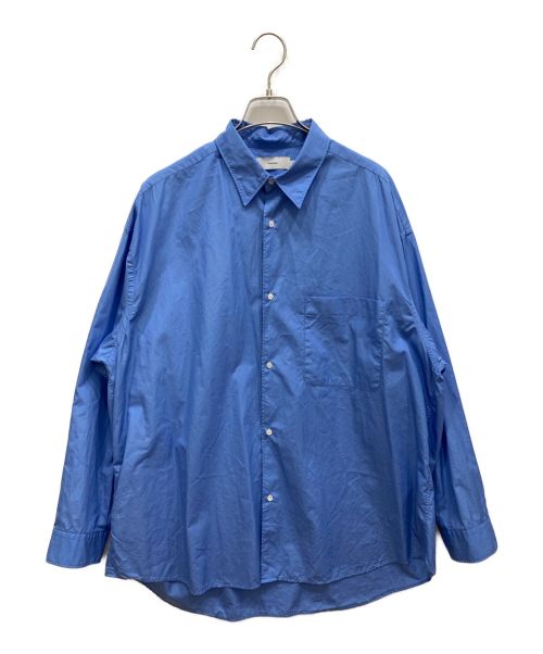 Graphpaper（グラフペーパー）Graphpaper (グラフペーパー) Broad L/S Oversized Regular Collar Shirt 	GM213-50110B ブルー サイズ:FREEの古着・服飾アイテム