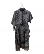 sacaiサカイ）の古着「Bandana Print Dress」｜ブラック