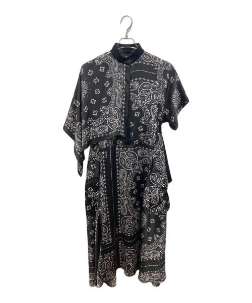 sacai（サカイ）sacai (サカイ) Bandana Print Dress ブラック サイズ:1の古着・服飾アイテム