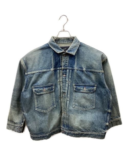 BONNY WOVEN（ボニーウーブン）BONNY WOVEN (ボニーウーブン) BIG T BACK DENIM JK インディゴ サイズ:FREEの古着・服飾アイテム