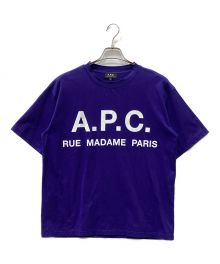 A.P.C.×EDIFICE（アーペーセー×エディフィス）の古着「ビッグロゴ オーバーサイズTシャツ」｜ブルー