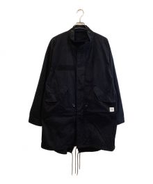 uniform experiment（ユニフォームエクスペリメント）の古着「SLEEVE PANELED MODS COAT」｜ブラック