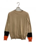 SOPHNET.ソフネット）の古着「COLOR BLOCK CREW NECK KNIT」｜ベージュ