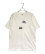 SUPREME×COMME des GARCONS SHIRTシュプリーム×コムデギャルソンシャツ）の古着「Split Box Logo Tee」｜ホワイト