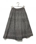 E.イードット）の古着「Oxford Khadi Tuck Skirt タックスカート」｜ブラック