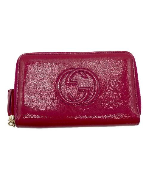 GUCCI（グッチ）GUCCI (グッチ) ソーホー ミディアム財布 二つ折り財布／インターロッキングG ラウンドファスナー財布／パテントレザー ベリーの古着・服飾アイテム