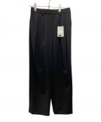 theoryセオリー）の古着「Tailor DBL Pleat Pant GH／ワイドパンツ」｜ブラック