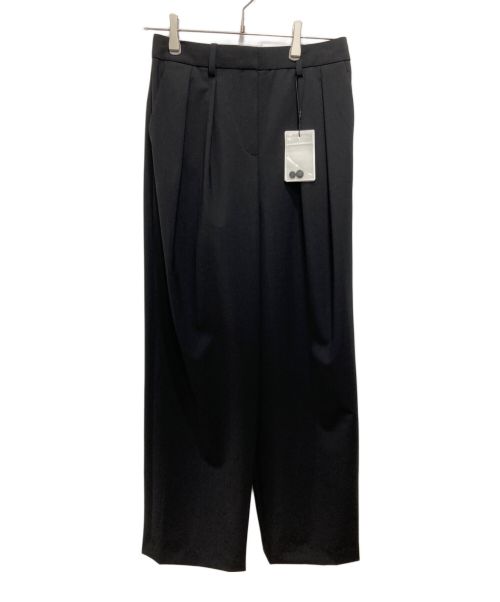 theory（セオリー）theory (セオリー) Tailor DBL Pleat Pant GH／ワイドパンツ ブラック 未使用品の古着・服飾アイテム