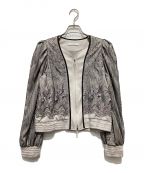MURRALミューラル）の古着「Petal lace zipped jacket」｜グレー