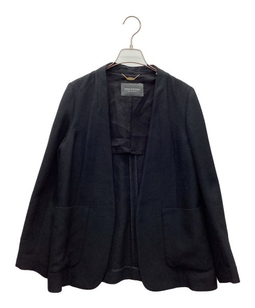 Spick and Span（スピックアンドスパン）Spick and Span (スピックアンドスパン) ノーカラーリネンジャケット ネイビー サイズ:38の古着・服飾アイテム