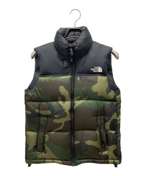 THE NORTH FACE（ザ ノース フェイス）THE NORTH FACE (ザ ノース フェイス) カモフラダウンベスト オリーブ サイズ:SIZE Sの古着・服飾アイテム