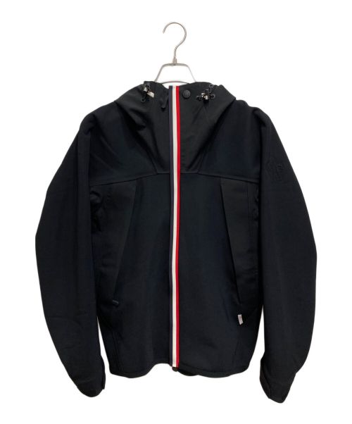 MONCLER GRENOBLE（モンクレール グルノーブル）MONCLER GRENOBLE (モンクレール グルノーブル) ロゴワッペン トリコロール ダブルジップ フーデッド マウンテンパーカー ブラック サイズ:Mの古着・服飾アイテム