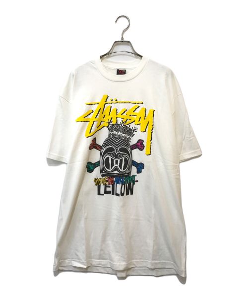 stussy（ステューシー）stussy (ステューシー) LEILOW (レイロー) THE ALOHA SPIRIT TEE ホワイト サイズ:XLの古着・服飾アイテム