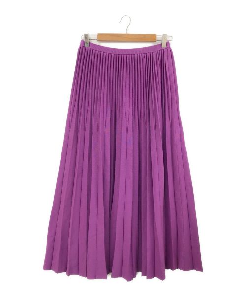 DRAWER（ドゥロワー）Drawer (ドゥロワー) 18Gプリーツニットスカート パープル サイズ:-の古着・服飾アイテム