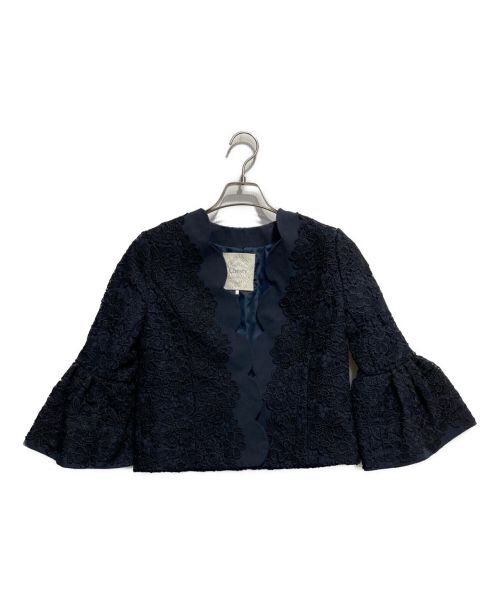 CHESTY（チェスティ）CHESTY (チェスティ) Scallop Lace Jacket ネイビー サイズ:1の古着・服飾アイテム