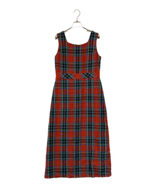 fig LONDON（フィグロンドン）fig LONDON (フィグロンドン) Alice check OP レッド サイズ:SIZE Freeの古着・服飾アイテム