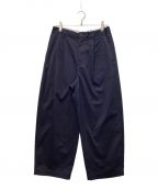 Graphpaperグラフペーパー）の古着「Suvin Chino Wide Tapered Trousers」｜ネイビー