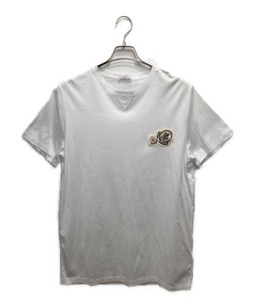 MONCLER（モンクレール）MONCLER (モンクレール) ダブルワッペンTシャツ/MAGLIA T-SHIRT ホワイト サイズ:Lの古着・服飾アイテム