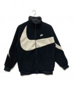 NIKEナイキ）の古着「BIG SWOOSH BOA JACKET/ナイキ VM スウッシュ フルジップ ジャケット」｜ブラック