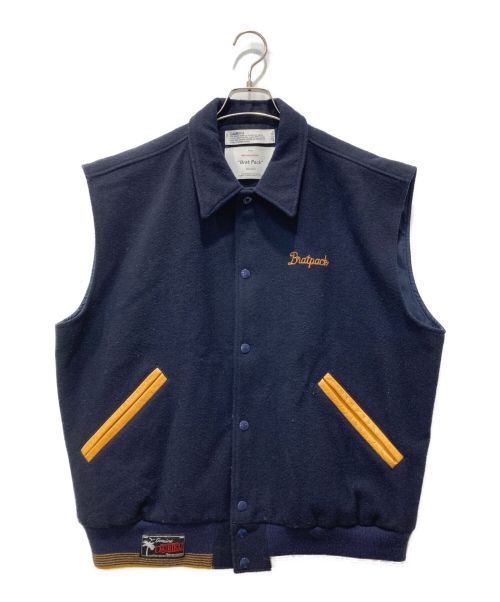 DAIRIKU（ダイリク）DAIRIKU (ダイリク) Andrew Stadium Vest ネイビー サイズ:Lの古着・服飾アイテム