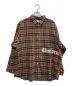 uniform experiment（ユニフォームエクスペリメント）の古着「FLANNEL CHECK GOTHIC LOGO BAGGY SHIRT/フランネルチェックシャツ/UE-232003」｜グレー×レッド