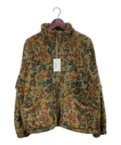 MYTHINKS（マイシンクス）MYTHINKS (マイシンクス) MY PREMIER FLEECE  ZIP TOP “FLOWER” ベージュ×イエロー サイズ:Mの古着・服飾アイテム