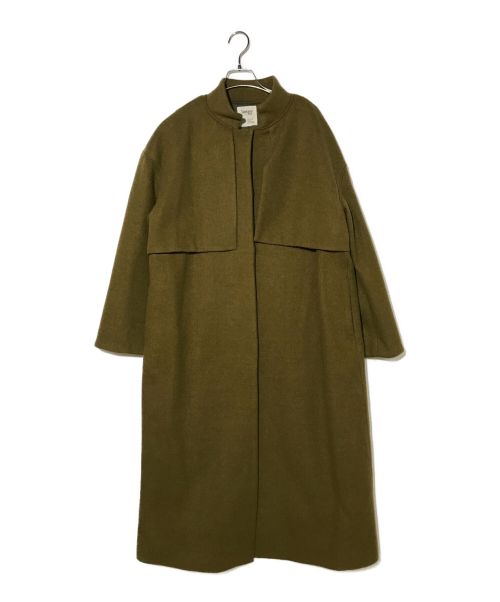 Lawgy（ラウジー）Lawgy (ラウジー) stand neck leather cuff coat グリーン サイズ:Fの古着・服飾アイテム