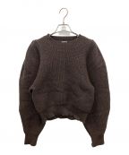 H BEAUTY&YOUTHエイチ ビューティー&ユース）の古着「5GAUGE VOLUME SLEEVE PULLOVER KNIT」｜ブラウン