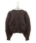 H BEAUTY&YOUTH（エイチ ビューティー&ユース）の古着「5GAUGE VOLUME SLEEVE PULLOVER KNIT」｜ブラウン