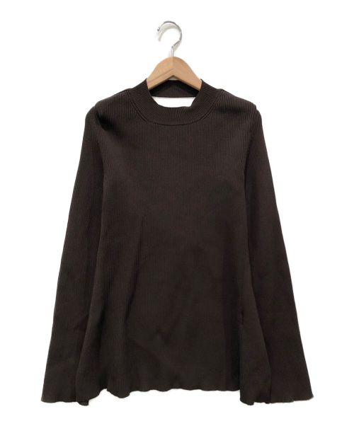 IIROT（イロット）IIROT (イロット) Back Open Rib Knit ブラウン サイズ:2の古着・服飾アイテム